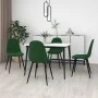Sillas de comedor 4 unidades terciopelo verde oscuro de vidaXL, Sillas de comedor - Ref: Foro24-325659, Precio: 182,08 €, Des...