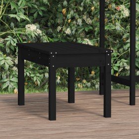 Banco de jardín madera maciza pino negro 80x44x45 cm Banco de jardín madera maciza pino negro 80x44x45 cm