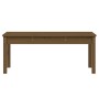 Banco de jardín madera maciza pino marrón miel 109x44x45 cm