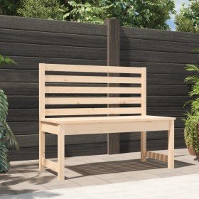 Banco de jardín madera maciza de pino 109 cm Banco de jardín madera maciza de pino 109 cm