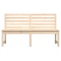 Banco de jardín madera maciza pino 157,5 cm