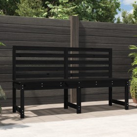 Banco de jardín madera maciza pino negro 157,5 cm Banco de jardín madera maciza pino negro 157,5 cm