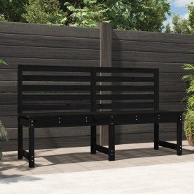 Banco de jardín madera maciza pino negro 157,5 cm Banco de jardín madera maciza pino negro 157,5 cm