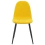Sillas de comedor 4 uds terciopelo amarillo mostaza de vidaXL, Sillas de comedor - Ref: Foro24-325664, Precio: 182,26 €, Desc...