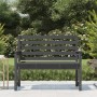 Banco de jardín madera maciza de pino gris 109x48x91,5 cm