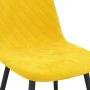 Sillas de comedor 4 uds terciopelo amarillo mostaza de vidaXL, Sillas de comedor - Ref: Foro24-325664, Precio: 182,26 €, Desc...