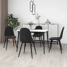 Esszimmerstühle 4 Einheiten aus schwarzem Samt von vidaXL, Essstühle - Ref: Foro24-325663, Preis: 189,33 €, Rabatt: %