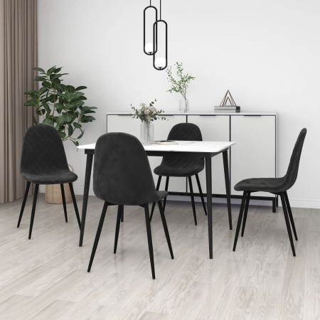 Esszimmerstühle 4 Einheiten aus schwarzem Samt von vidaXL, Essstühle - Ref: Foro24-325663, Preis: 194,08 €, Rabatt: %