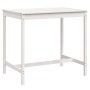 Mesa de jardín madera maciza pino blanco 121x82,5x110 cm