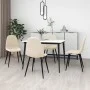 Dining chairs 4 units cream white velvet by vidaXL, dining chairs - Ref: Foro24-325666, Price: 181,97 €, Discount: %