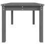 Mesa de jardín madera maciza de pino gris 82,5x50,5x45 cm
