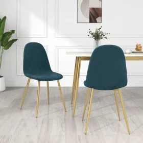 Esszimmerstühle 2 Einheiten blauer Samt von vidaXL, Essstühle - Ref: Foro24-325667, Preis: 131,87 €, Rabatt: %
