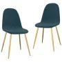 Sillas de comedor 2 unidades terciopelo azul de vidaXL, Sillas de comedor - Ref: Foro24-325667, Precio: 131,87 €, Descuento: %