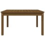 Mesa de jardín madera maciza pino marrón miel 82,5x82,5x45 cm