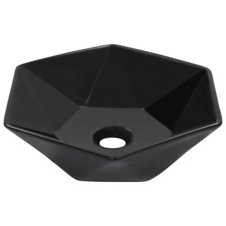 Lavabo 41x36,5x12 cm cerámica negro en Lavabos | Comprar online en Foro24