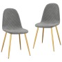 Sillas de comedor 2 unidades terciopelo gris claro de vidaXL, Sillas de comedor - Ref: Foro24-325668, Precio: 135,90 €, Descu...