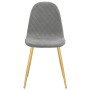 Sillas de comedor 2 unidades terciopelo gris claro de vidaXL, Sillas de comedor - Ref: Foro24-325668, Precio: 135,90 €, Descu...