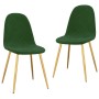 Sillas de comedor 2 unidades terciopelo verde oscuro de vidaXL, Sillas de comedor - Ref: Foro24-325670, Precio: 135,90 €, Des...