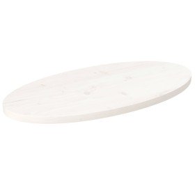 Tablero de mesa ovalado madera maciza pino blanco 70x35x2,5 cm