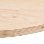 Tablero de mesa ovalado de madera maciza de pino 80x40x2,5 cm