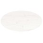 Tablero de mesa ovalado madera maciza pino blanco 80x40x2,5 cm