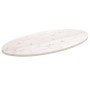 Tablero de mesa ovalado madera maciza pino blanco 100x50x2,5 cm