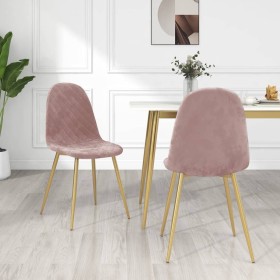 Esszimmerstühle 2 Einheiten rosa Samt von vidaXL, Essstühle - Ref: Foro24-325672, Preis: 145,79 €, Rabatt: %
