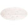 Tablero de mesa ovalado madera maciza pino blanco 110x55x2,5 cm
