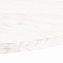 Tablero de mesa ovalado madera maciza pino blanco 110x55x2,5 cm
