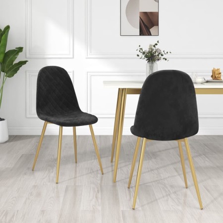 Sillas de comedor 2 unidades terciopelo negro von vidaXL, Essstühle - Ref: Foro24-325674, Preis: 139,65 €, Rabatt: %