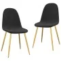 Sillas de comedor 2 unidades terciopelo negro de vidaXL, Sillas de comedor - Ref: Foro24-325674, Precio: 137,53 €, Descuento: %