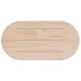 Tablero de mesa ovalado madera maciza pino blanco 100x50x2,5 cm