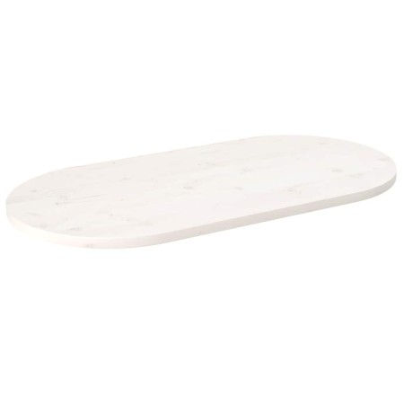 Tablero de mesa ovalado madera maciza pino blanco 110x55x2,5 cm en Tableros para mesas | Comprar online en Foro24
