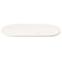 Tablero de mesa ovalado madera maciza pino blanco 110x55x2,5 cm