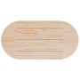 Tablero de mesa ovalado madera maciza pino blanco 110x55x2,5 cm