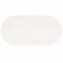 Tablero de mesa ovalado madera maciza pino blanco 110x55x2,5 cm