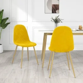 Dining chairs 2 pcs mustard yellow velvet by vidaXL, dining chairs - Ref: Foro24-325675, Price: 132,82 €, Discount: %