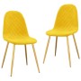 Sillas de comedor 2 uds terciopelo amarillo mostaza de vidaXL, Sillas de comedor - Ref: Foro24-325675, Precio: 136,52 €, Desc...