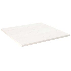 Tablero de mesa cuadrado madera maciza pino blanco 80x80x2,5 cm