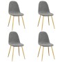 Dining chairs 4 units light gray velvet by vidaXL, dining chairs - Ref: Foro24-325679, Price: 180,06 €, Discount: %