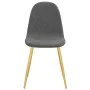 Sillas de comedor 4 unidades terciopelo gris oscuro de vidaXL, Sillas de comedor - Ref: Foro24-325680, Precio: 155,41 €, Desc...