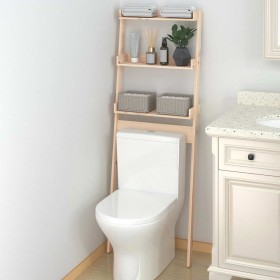 Estante de baño madera maciza de pino 63,5x32x179 cm Estante de baño madera maciza de pino 63,5x32x179 cm
