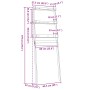 Estante de baño madera maciza de pino 63,5x32x179 cm