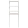 Estante de baño madera maciza de pino blanco 63,5x32x179 cm