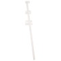 Estante de baño madera maciza de pino blanco 63,5x32x179 cm