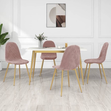 Esszimmerstühle 4 Einheiten rosa Samt von vidaXL, Essstühle - Ref: Foro24-325683, Preis: 193,13 €, Rabatt: %
