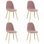 Esszimmerstühle 4 Einheiten rosa Samt von vidaXL, Essstühle - Ref: Foro24-325683, Preis: 193,13 €, Rabatt: %