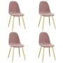 Sillas de comedor 4 unidades terciopelo rosa de vidaXL, Sillas de comedor - Ref: Foro24-325683, Precio: 190,37 €, Descuento: %