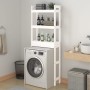 Estante de baño madera maciza de pino blanco 63x26x171 cm