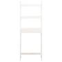 Estante de baño madera maciza de pino blanco 63x26x171 cm